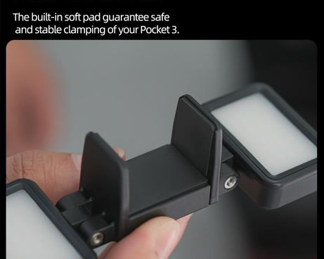 For DJI Osmo Pocket 3 Sunnylife Adjustable LED Video Light Quick-Release Fill Light Tri-Color Dimmable Portable Fill Lamp