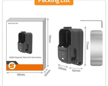 For DJI Osmo Nano Sunnylife Magnetic Mount 360 Degreee Rotation Angles Adjustable Tabletop Base Bracket