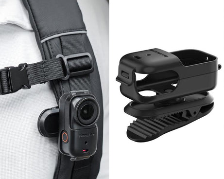 For DJI Osmo Nano Sunnylife Backpack Clip Action Camera Clamp 360 Degree Rotation Vertical-Horizontal Mount