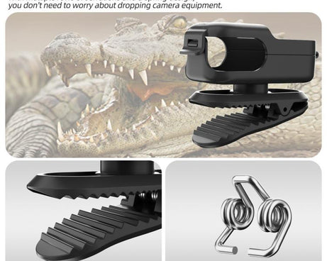 For DJI Osmo Nano Sunnylife Backpack Clip Action Camera Clamp 360 Degree Rotation Vertical-Horizontal Mount