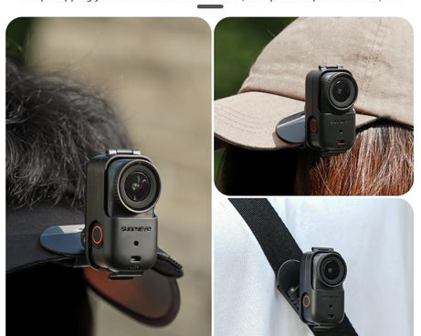 For DJI Osmo Nano Sunnylife Baseball Hat Clip Mount Baseball Cap Clamp Quick Release Mount Camera POV Vlog Holder