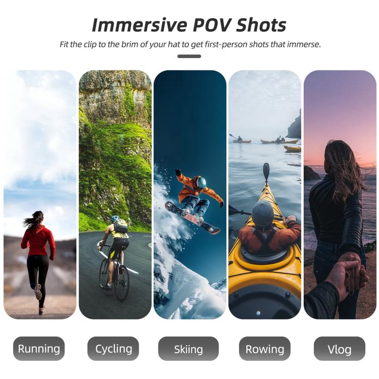 For DJI Osmo Nano Sunnylife Baseball Hat Clip Mount Baseball Cap Clamp Quick Release Mount Camera POV Vlog Holder