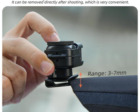 For DJI Osmo Nano Sunnylife Baseball Hat Clip Mount Baseball Cap Clamp Quick Release Mount Camera POV Vlog Holder