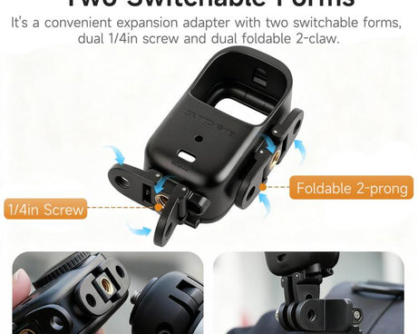 For DJI Osmo Nano Sunnylife Foldable Vertical-Horizontal Adapter Mount Protective Frame Mounting Brackets Housing Cover