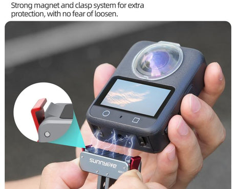 Sunnylife Metal Magnetic Quick Release Adapter Mount Foldable Cam Stand 1/4 Adapter For DJI Osmo Nano / Osmo 360 / Action 5 Pro / 4 / 3