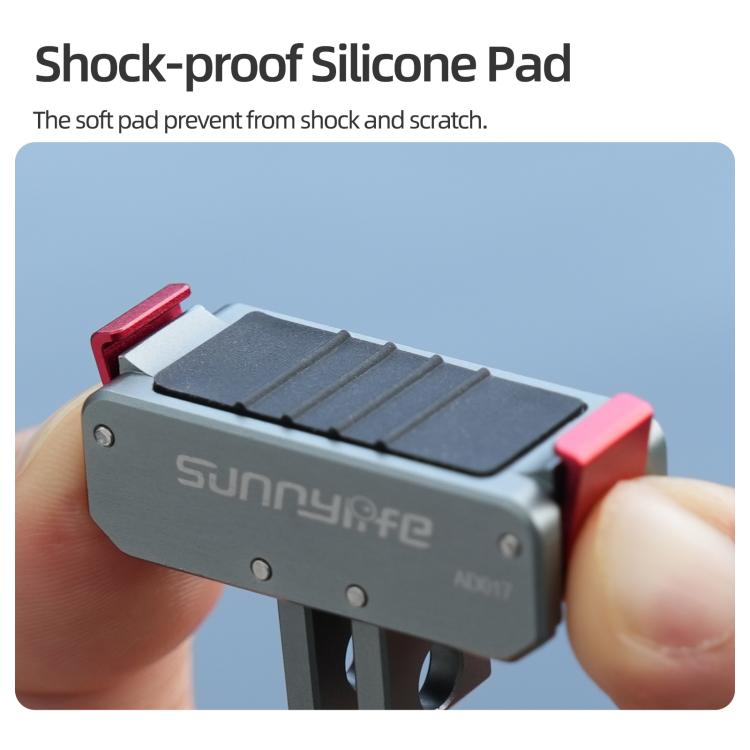 Sunnylife Metal Magnetic Quick Release Adapter Mount Foldable Cam Stand 1/4 Adapter For DJI Osmo Nano / Osmo 360 / Action 5 Pro / 4 / 3