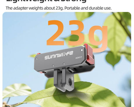 Sunnylife Metal Magnetic Quick Release Adapter Mount Foldable Cam Stand 1/4 Adapter For DJI Osmo Nano / Osmo 360 / Action 5 Pro / 4 / 3