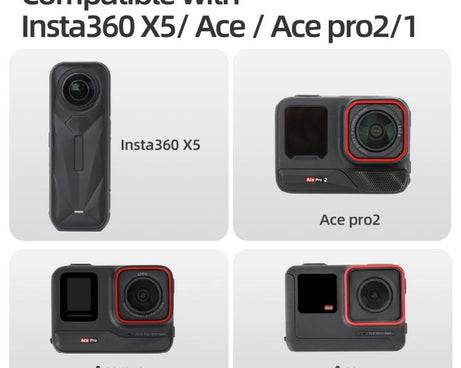 Sunnylife Metal Magnetic Quick Release Adapter Mount Action Camera Foldable Cam Stand 1/4 Adapter for Insta360 X5 / Ace / Ace Pro 2 / 1