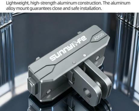 Sunnylife Metal Magnetic Quick Release Adapter Mount Action Camera Foldable Cam Stand 1/4 Adapter for Insta360 X5 / Ace / Ace Pro 2 / 1