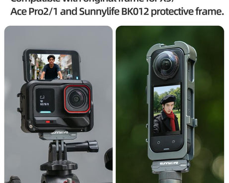 Sunnylife Metal Magnetic Quick Release Adapter Mount Action Camera Foldable Cam Stand 1/4 Adapter for Insta360 X5 / Ace / Ace Pro 2 / 1