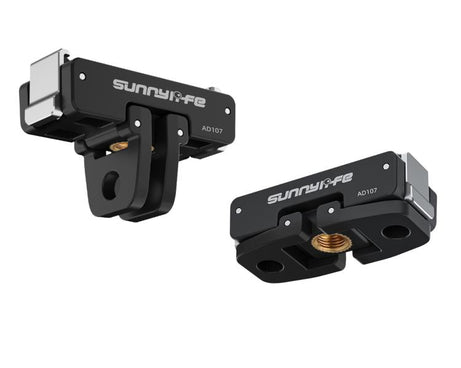 For DJI Osmo 360 Sunnylife Dual-Direction Magnetic Mount Quick-Release 1/4 Screw Foldable 2-prong Design Adapter Mount
