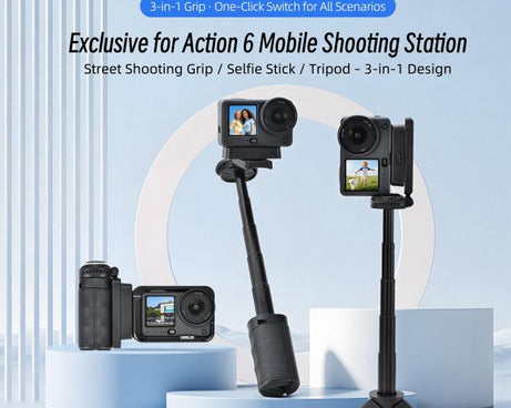 STARTRC 3-in-1 Action Camera Grip with Remote Tripod Stand