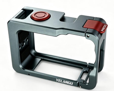 For DJI Osmo Action 6 YELANGU Metal Camera Cage with Dual-Opening, LWAC6-1