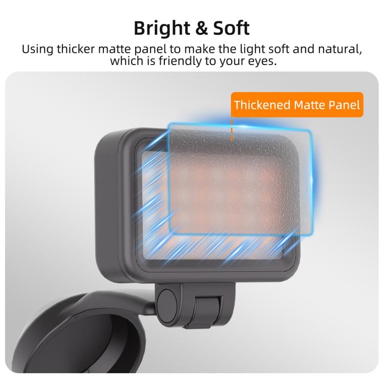 For DJI Osmo Pocket 4 Sunnylife Magnetic LED Video Light Adjustable Fill Light Tri-Color Dimmable Portable Fill Lamp