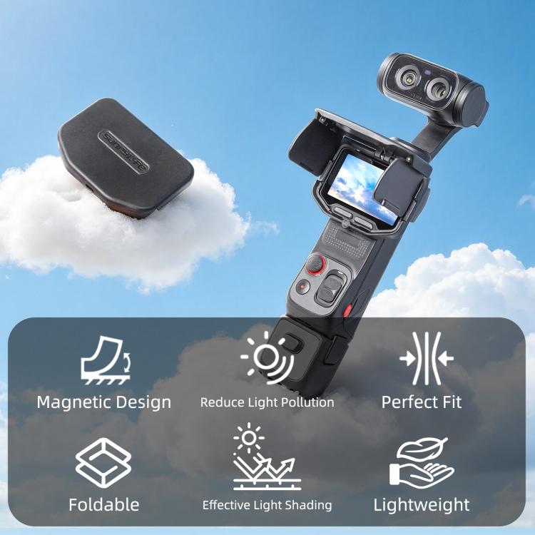 For Insta360 Luna Ultra Sunnylife Magnetic Screen Sun Hood Guard Foldable Screen Monitor Cover Protector, For Insta360 Luna Ultra