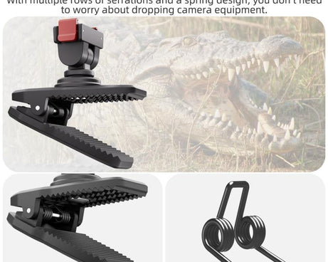 For DJI Osmo Pocket 4 / 3 Sunnylife Magnetic Quick-Release Adjustable Backpack Clip Action Camera Clamp Vertical-Horizontal Mount, For DJI Osmo Pocket 4 / 3 Vertical-Horizontal Mount