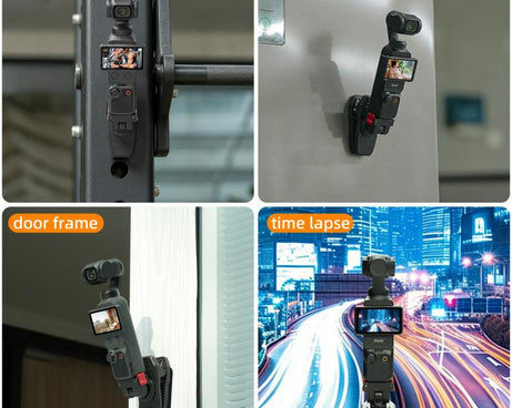 For DJI Osmo Pocket 4 / 3 Sunnylife Magnetic Quick-Release Adjustable Backpack Clip Action Camera Clamp Vertical-Horizontal Mount, For DJI Osmo Pocket 4 / 3 Vertical-Horizontal Mount