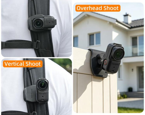 For DJI Osmo Nano Sunnylife Car Sun Visor Mount Action Camera Holder 360 Rotating 90 Tilt Sun Visor Holder, MJ165 Car Sun Visor Mount