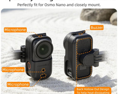 For DJI Osmo Nano Sunnylife Car Sun Visor Mount Action Camera Holder 360 Rotating 90 Tilt Sun Visor Holder, MJ165 Car Sun Visor Mount