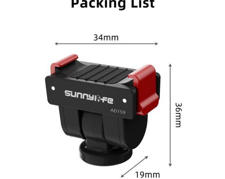 For DJI Osmo Pocket 4 / 3 Sunnylife Quick Release Adapter Mount 1/4 inch Interface 180 Degree Tilt Selfie Stick Adapter Stand, AD159 For DJI Osmo Pocket 4 / 3