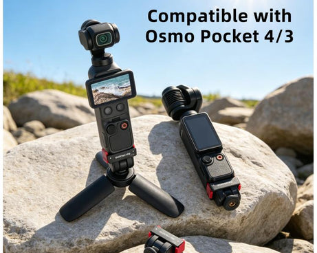 For DJI Osmo Pocket 4 / 3 Sunnylife Quick Release Adapter Mount 1/4 inch Interface 180 Degree Tilt Selfie Stick Adapter Stand, AD159 For DJI Osmo Pocket 4 / 3