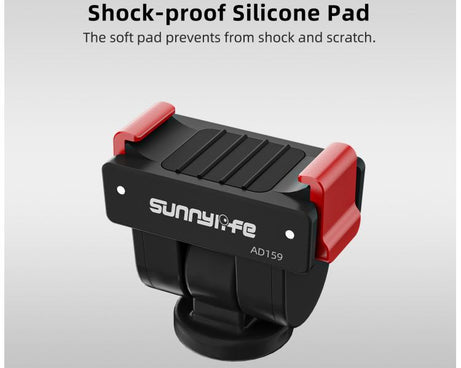 For DJI Osmo Pocket 4 / 3 Sunnylife Quick Release Adapter Mount 1/4 inch Interface 180 Degree Tilt Selfie Stick Adapter Stand, AD159 For DJI Osmo Pocket 4 / 3
