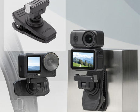 Sunnylife Magnetic Quick-Release Backpack Clip Adjustable Action Camera Clamp Vertical-Horizontal Mount for DJI Osmo Nano / Action 6, MJ-172 For DJI Osmo Nano / Action 6