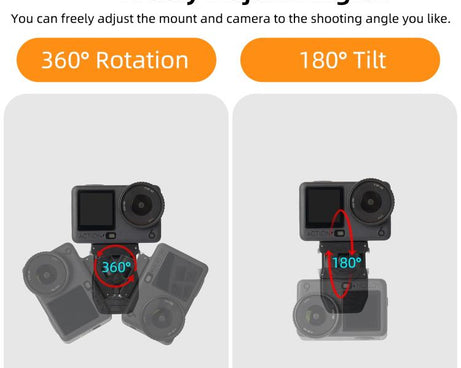 Sunnylife Magnetic Quick-Release Backpack Clip Adjustable Action Camera Clamp Vertical-Horizontal Mount for DJI Osmo Nano / Action 6, MJ-172 For DJI Osmo Nano / Action 6