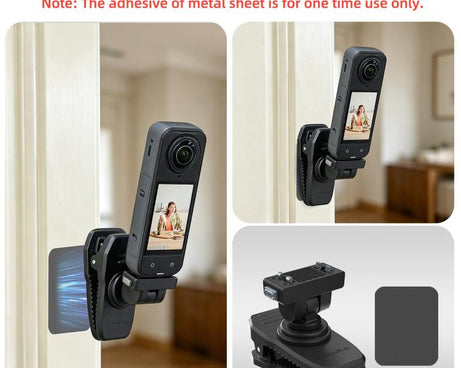 Sunnylife Magnetic Quick-Release Backpack Clip Action Camera Clamp Vertical-Horizontal Mount for Insta360 X4 Air / X5 / Ace / Ace Pro 2 / 1, For Insta360 X4 Air / X5 / Ace / Ace Pro 2 / 1