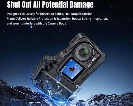 For DJI Osmo Action 5 Pro / 4 / 3 STARTRC 3 in 1 Expansion Power-Grip Street Shooting Handle Cage Kit, For DJI Osmo Action 5 Pro / 4 / 3 Power-Grip