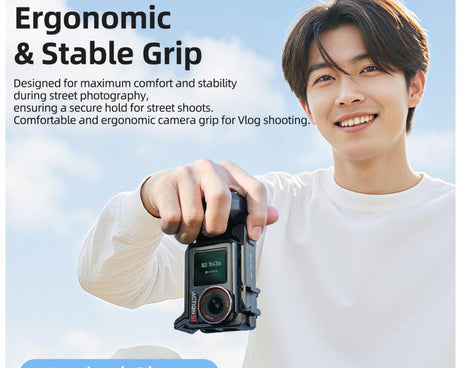 Sunnylife Street Photography Handle Ergonomic Hand Grip Quick Release Shutter Handle For DJI Action 5 Pro / 4 / 3