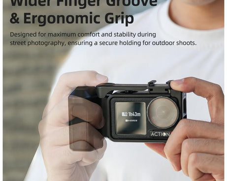 Sunnylife Street Photography Handle Ergonomic Hand Grip Quick Release Shutter Handle For DJI Action 5 Pro / 4 / 3