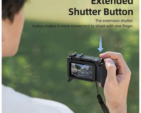 Sunnylife Street Photography Handle Ergonomic Hand Grip Quick Release Shutter Handle For DJI Action 5 Pro / 4 / 3