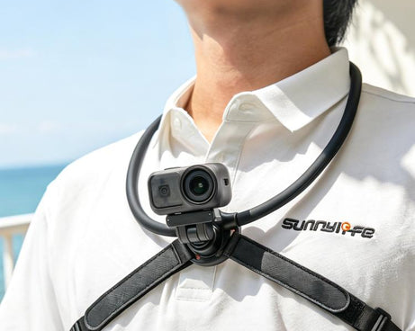 For DJI Osmo Nano / Action 6 Sunnylife Dual-Direction Magnetic Quick-Release Neck Mount Adjustable Selfie Holder with Body Strap, For DJI Osmo Nano / Action 6