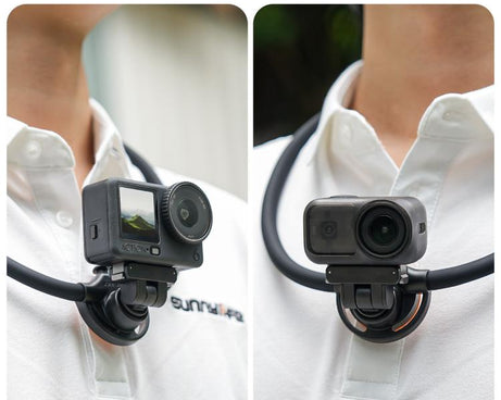 For DJI Osmo Nano / Action 6 Sunnylife Dual-Direction Magnetic Quick-Release Neck Mount Adjustable Selfie Holder with Body Strap, For DJI Osmo Nano / Action 6