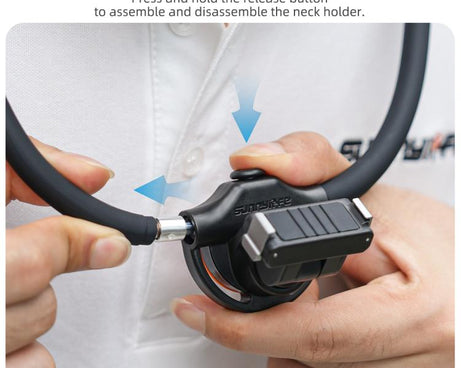 For DJI Osmo Nano / Action 6 Sunnylife Dual-Direction Magnetic Quick-Release Neck Mount Adjustable Selfie Holder with Body Strap, For DJI Osmo Nano / Action 6