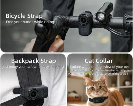 For DJI Osmo Nano Sunnylife Wristband Expansion Band Silicone Protective Cover Backpack Bicycle Strap Cat Collar