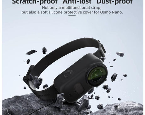 For DJI Osmo Nano Sunnylife Wristband Expansion Band Silicone Protective Cover Backpack Bicycle Strap Cat Collar