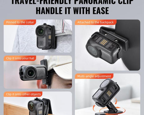 For DJI Osmo Nano STARTRC Backpack Clip Adjustable Action Camera Clamp Quick-Release Mount, Backpack Clip For DJI Osmo Nano