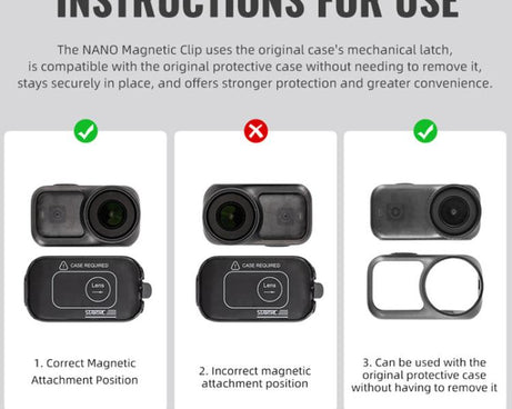 For DJI Osmo Nano STARTRC Backpack Clip Adjustable Action Camera Clamp Quick-Release Mount, Backpack Clip For DJI Osmo Nano