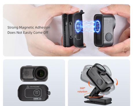 For DJI Osmo Nano STARTRC Backpack Clip Adjustable Action Camera Clamp Quick-Release Mount, Backpack Clip For DJI Osmo Nano