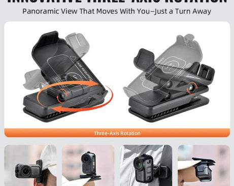 For DJI Osmo Nano STARTRC Backpack Clip Adjustable Action Camera Clamp Quick-Release Mount, Backpack Clip For DJI Osmo Nano