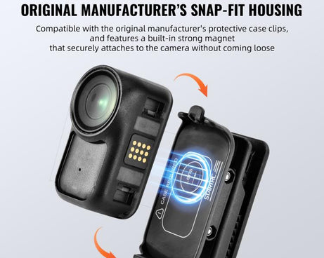 For DJI Osmo Nano STARTRC Backpack Clip Adjustable Action Camera Clamp Quick-Release Mount, Backpack Clip For DJI Osmo Nano