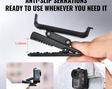 For DJI Osmo Nano STARTRC Backpack Clip Adjustable Action Camera Clamp Quick-Release Mount, Backpack Clip For DJI Osmo Nano