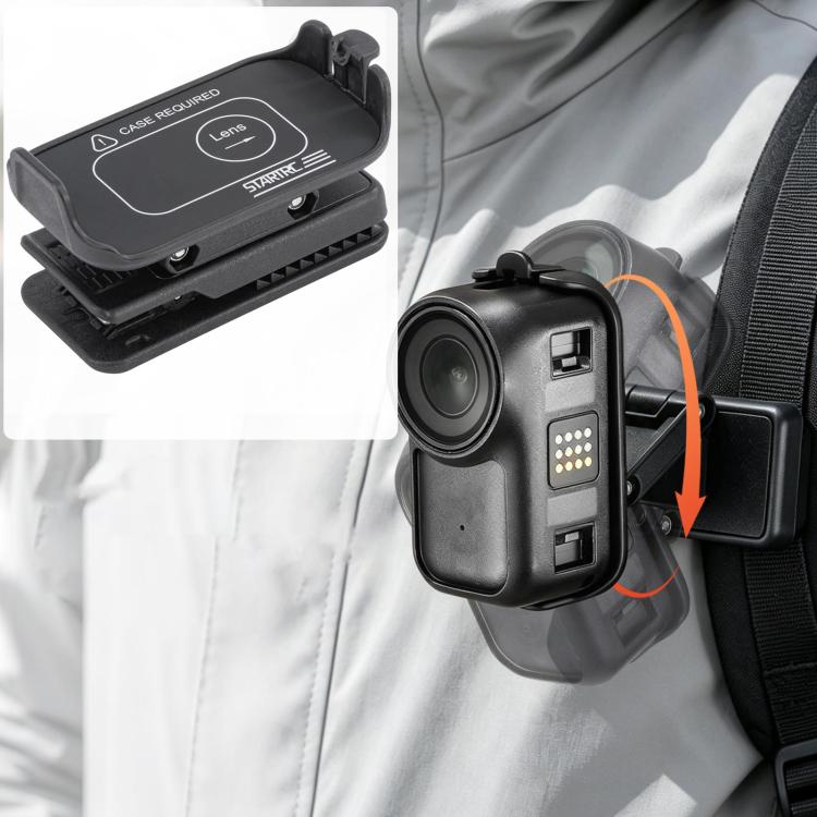 For DJI Osmo Nano STARTRC Backpack Clip V2 Adjustable Action Camera Clamp Quick-Release Mount, Backpack Clip V2 For DJI Osmo Nano