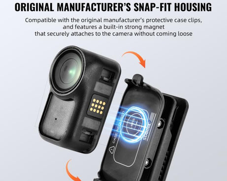 For DJI Osmo Nano STARTRC Backpack Clip V2 Adjustable Action Camera Clamp Quick-Release Mount, Backpack Clip V2 For DJI Osmo Nano
