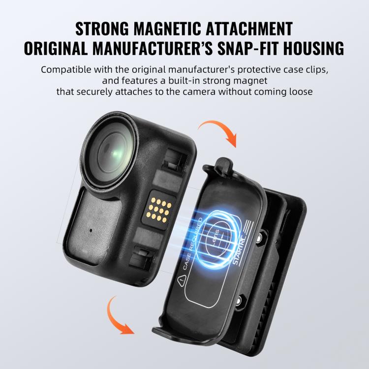 For DJI Osmo Nano STARTRC Backpack Clip V2 Adjustable Action Camera Clamp Quick-Release Mount, Backpack Clip V2 For DJI Osmo Nano