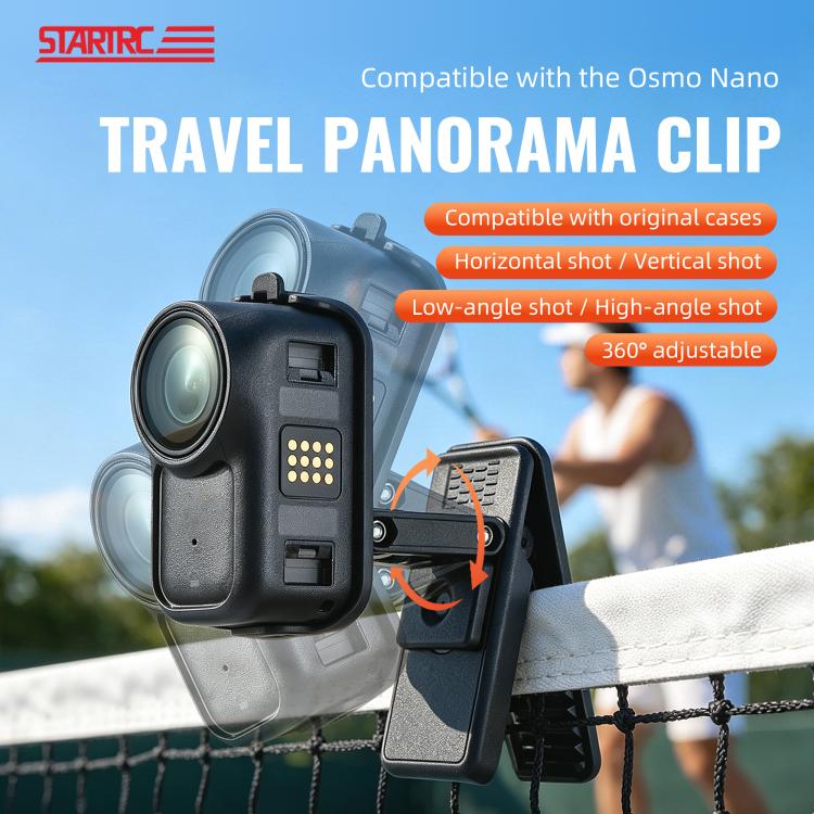 For DJI Osmo Nano STARTRC Backpack Clip V2 Adjustable Action Camera Clamp Quick-Release Mount, Backpack Clip V2 For DJI Osmo Nano