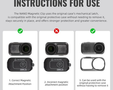 For DJI Osmo Nano STARTRC Backpack Clip V2 Adjustable Action Camera Clamp Quick-Release Mount, Backpack Clip V2 For DJI Osmo Nano