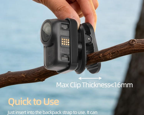 For DJI Osmo Nano Sunnylife Magnetic Backpack Clip Adjustable Action Camera Clamp Quick-Release Mount, ON-MJ244 For DJI Osmo Nano